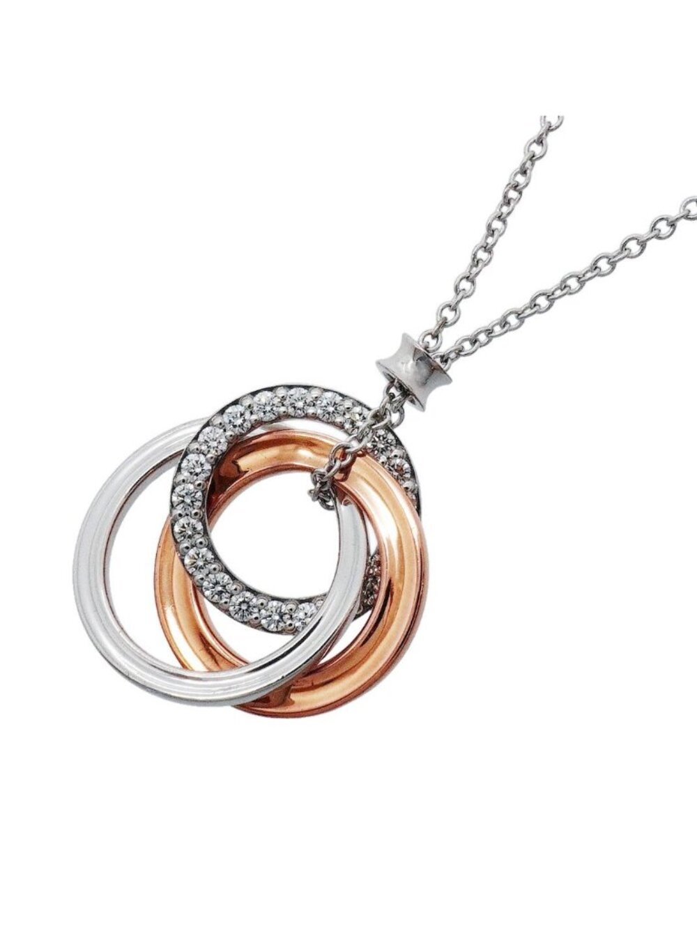 Tiffany & Co Necklace Triple Interlocking Round